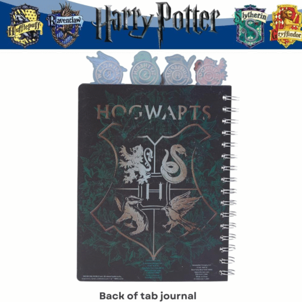 Harry Potter Hogwarts Tab Journal Notebook Wholesale – Spiral Bound 8x7", 96 Lined Pages with House Dividers – Vinyl Cover – Officially Licensed Harry Potter Gifts for Kids, Teens & Adults by Innovative Designs - Image 5