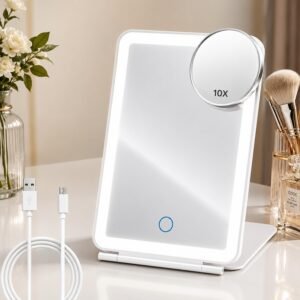 Rechargeable Travel Makeup Mirror with Lights